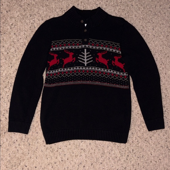 Boys Sonoma Black Holiday Sweater - Picture 2 of 5